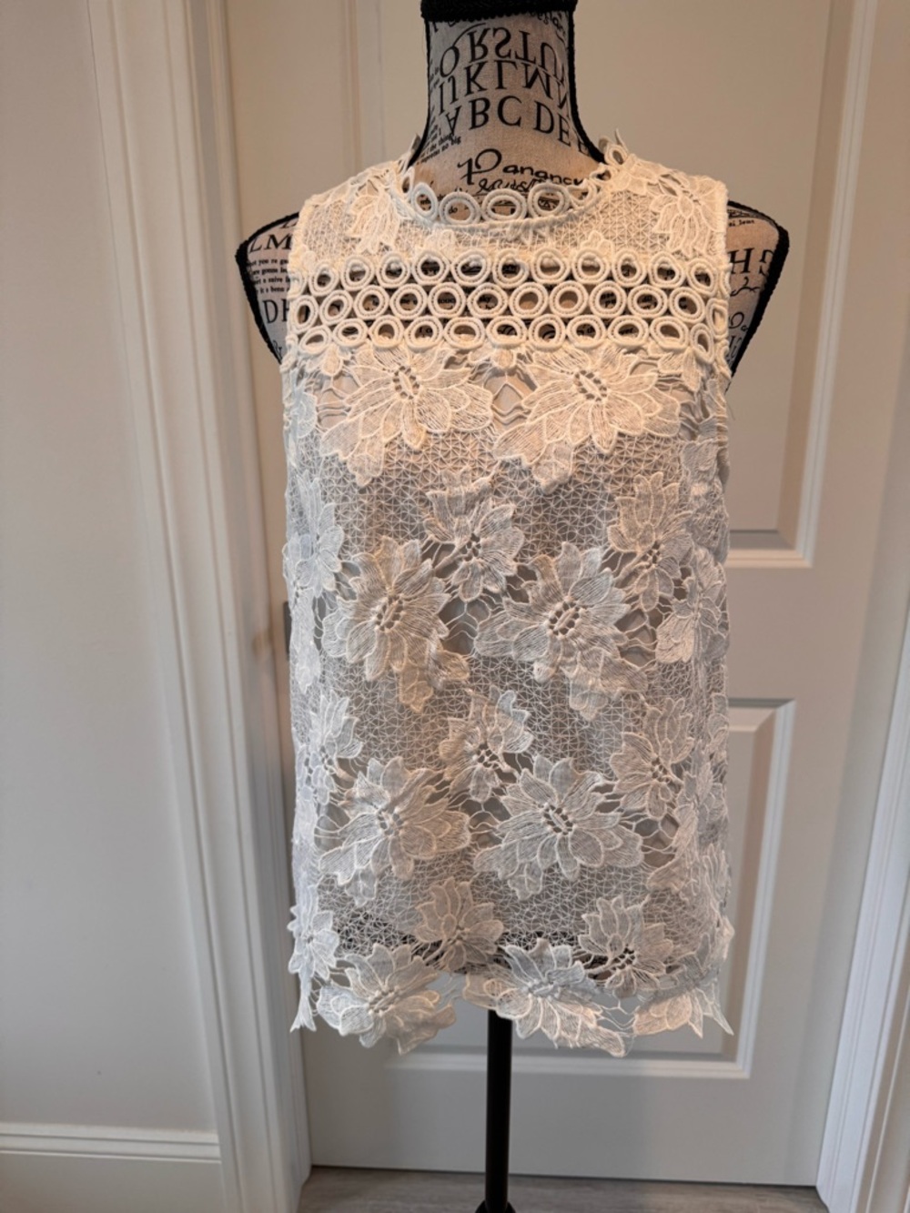 Christy & Co. Lined Lace Sleeveless Top – Size Medium